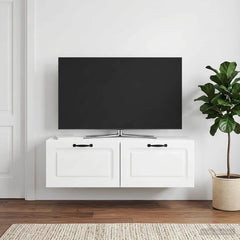 vidaXL Wall-Mounted TV Cabinet High Gloss White 98 x 31 x 30 cm 4