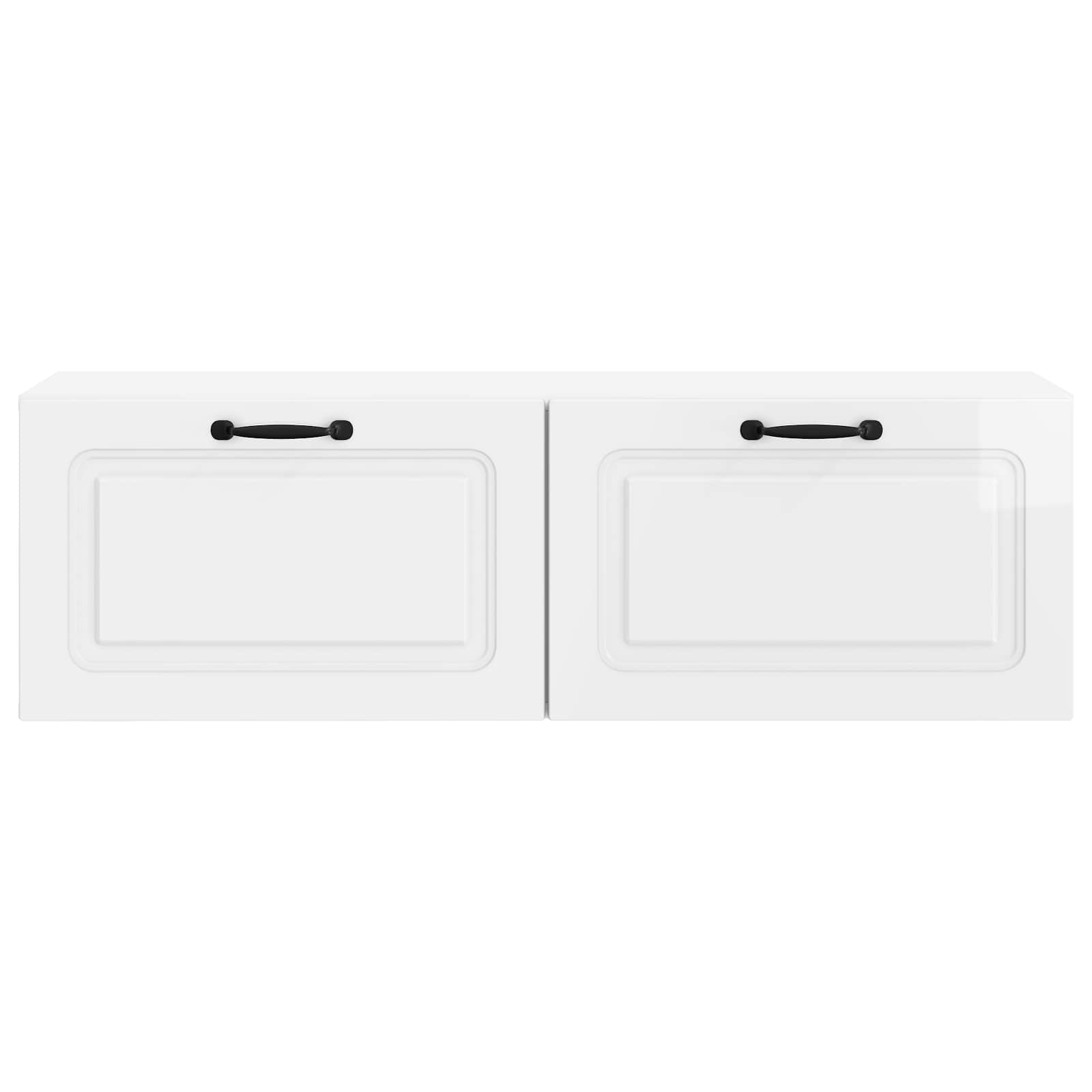 vidaXL Wall-Mounted TV Cabinet High Gloss White 98 x 31 x 30 cm 6