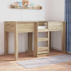 Bunk Bed for Kids Engineered wood Length 190 cm Sonoma oak 75 cm