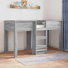 Bunk Bed for Kids Engineered wood Length 190 cm Grey sonoma 75 cm