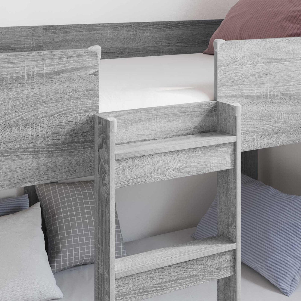 Bunk Bed Kids Engineered Wood Length Grey sonoma