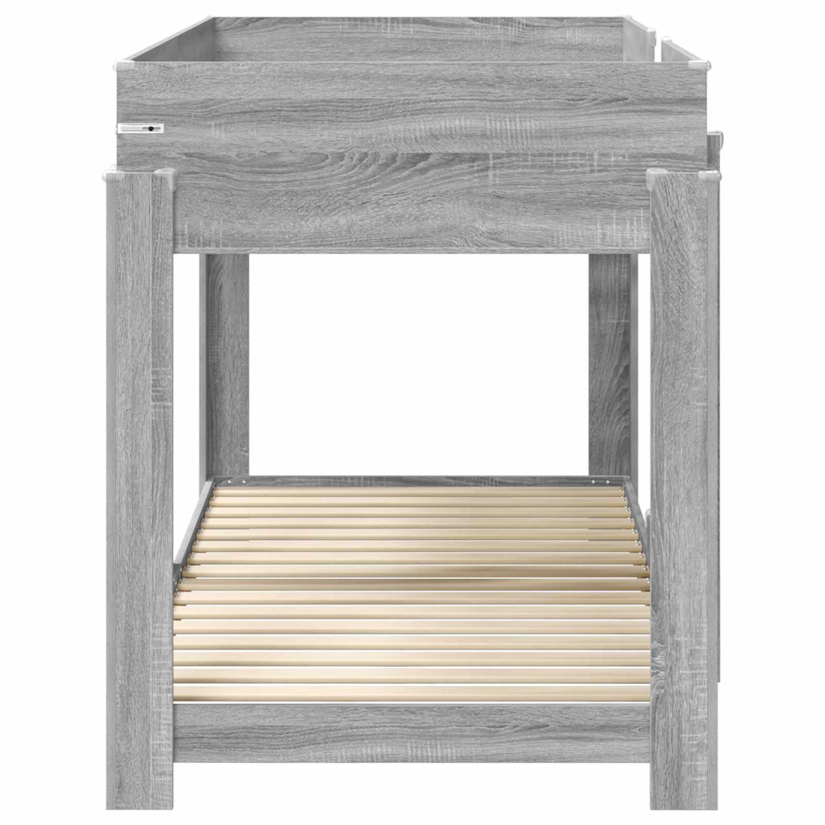 Bunk Bed Kids Engineered Wood Length Grey sonoma