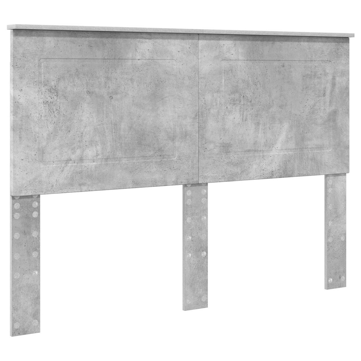 Bed Frame with Headboard 160 x 200 cm Solid Pine Wood Concrete grey