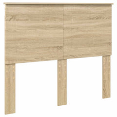 Bed Frame with Headboard 120 x 200 cm Solid Pine Wood Sonoma oak