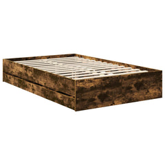 Bed Frame Drawer Wood Smoked Oak