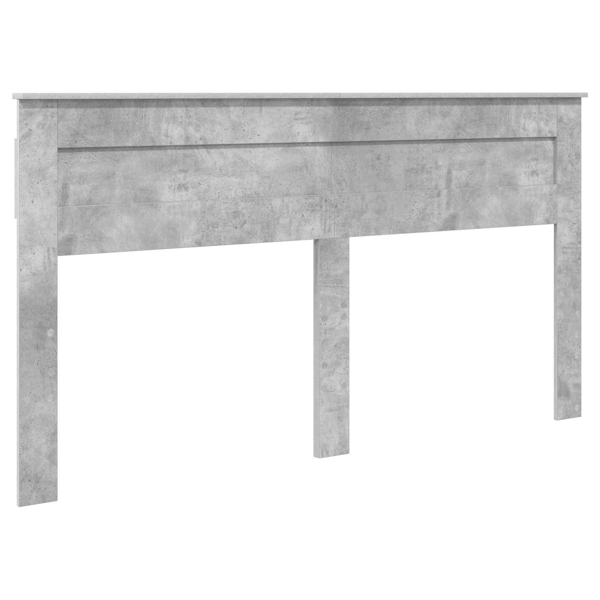 Bed Frame Wood Length Concrete Grey