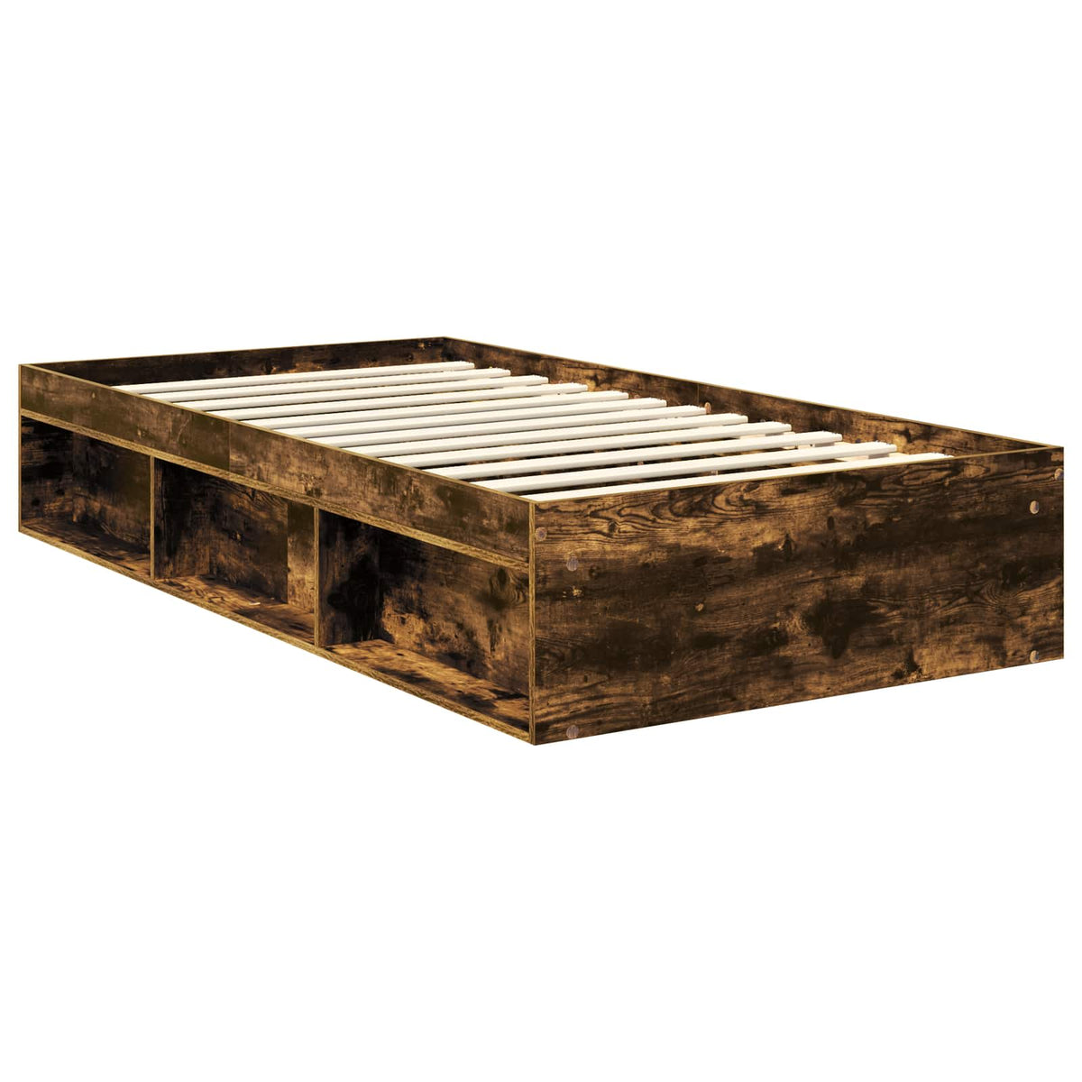 Bed Frame Wood Length Smoked Oak