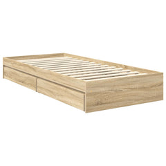 Storage Bed Drawer Engineered Wood Length Sonoma oak