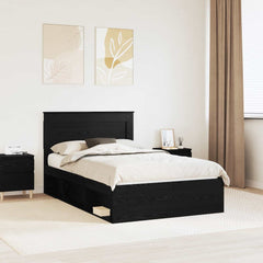 Bed Frame Engineered Wood Black oak