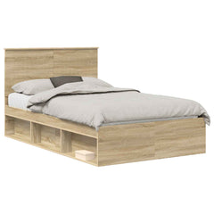 Bed Frame Solid Pine Wood Sonoma oak