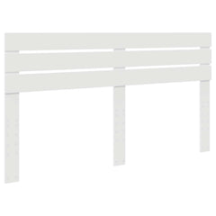 Bed Frame with Headboard Solid Pine Wood Length 200 cm White 200 cm