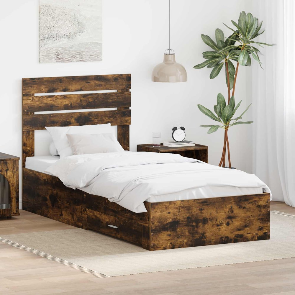 Bed Frame Engineered Wood Smoked oak