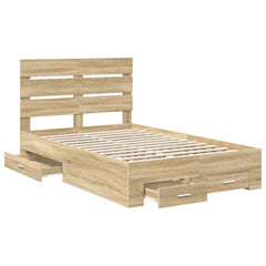 Bed Frame Drawer Engineered Wood Sonoma oak