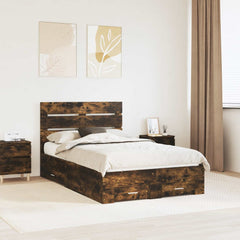 Bed Frame Drawer Engineered Wood Smoked oak