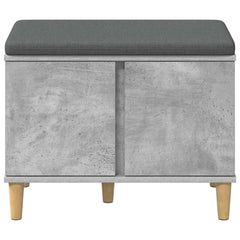 vidaXL Hall Bench with Cushion with Door Concrete Grey 60 x 38 x 46 cm 6