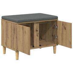 vidaXL Hall Bench Artisan Oak 60 x 38 x 46 cm 5