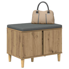 vidaXL Hall Bench Artisan Oak 60 x 38 x 46 cm 3