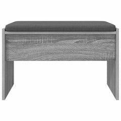 vidaXL Hall Bench with Cushion Grey Sonoma 63 x 38 x 40 cm 5