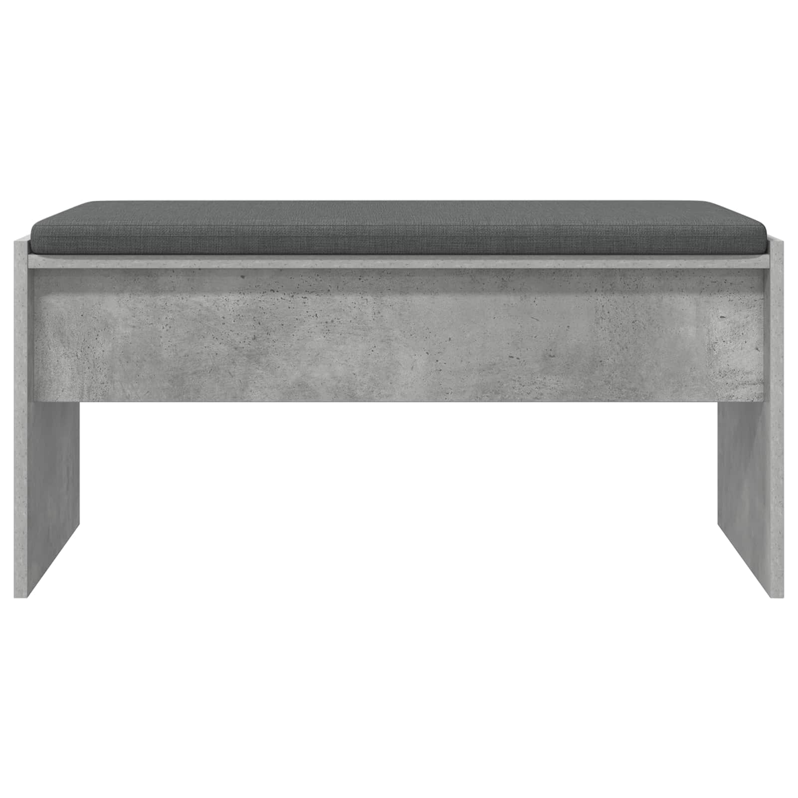 vidaXL Hall Bench with Cushion Concrete Grey 83 x 38 x 40 cm 5