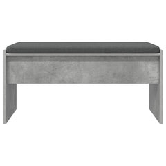 vidaXL Hall Bench with Cushion Concrete Grey 83 x 38 x 40 cm 5