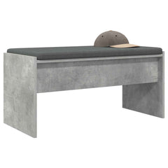 vidaXL Hall Bench with Cushion Concrete Grey 83 x 38 x 40 cm 3