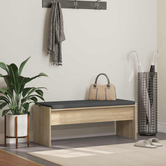 Hall Bench with Cushion in Sonoma Oak