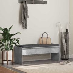 Hall Bench with Cushion in Concrete Grey