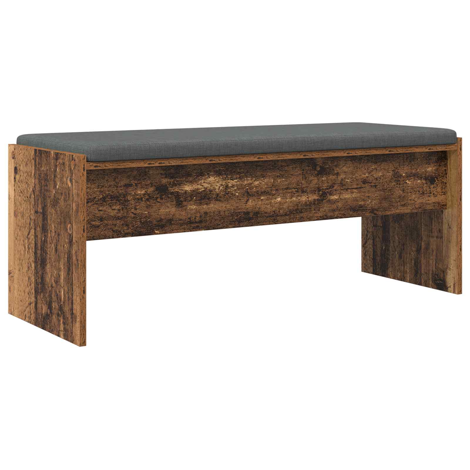 vidaXL Hall Bench with Cushion Old Wood 103 x 38 x 40 cm 2
