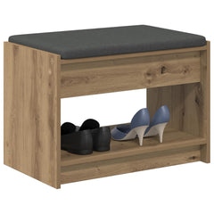 vidaXL Hall Bench Artisan Oak 63 x 38 x 45 cm 3