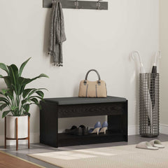 Hall Bench 83 x 38 x 45 cm Black oak