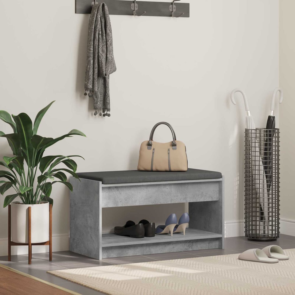 Hall Bench 83 x 38 x 45 cm Concrete grey