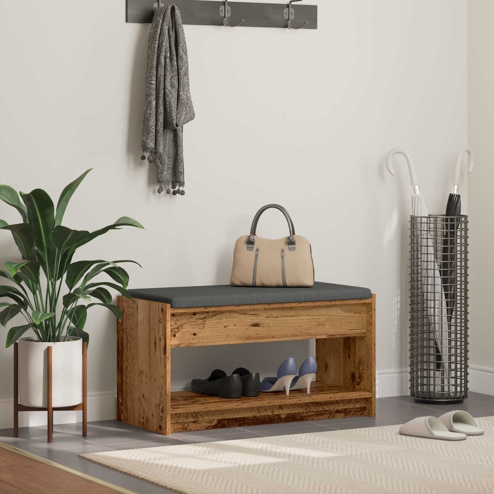 Hall Bench 83 x 38 x 45 cm Old wood