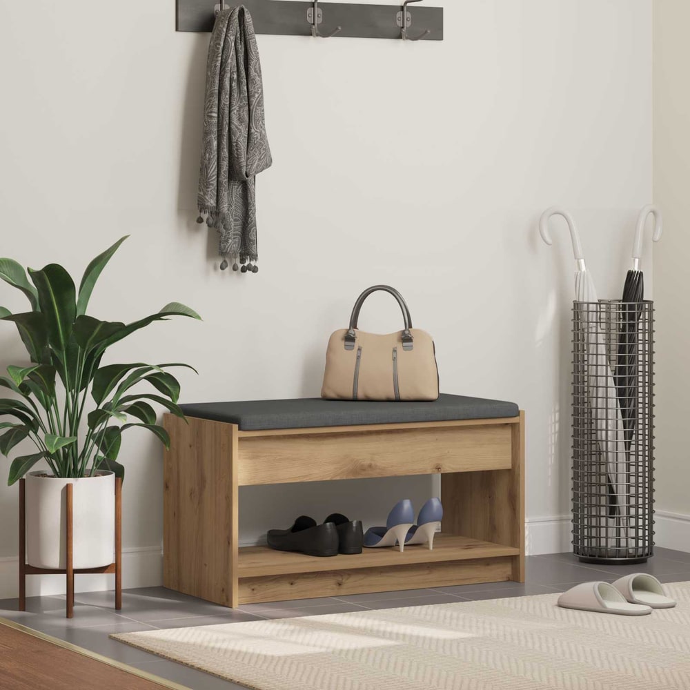 Hall Bench 83 x 38 x 45 cm Artisan oak