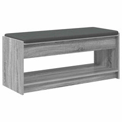 vidaXL Hall Bench Grey Sonoma 103 x 38 x 45 cm 2