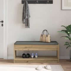 vidaXL Hall Bench Artisan Oak 103 x 38 x 45 cm 4