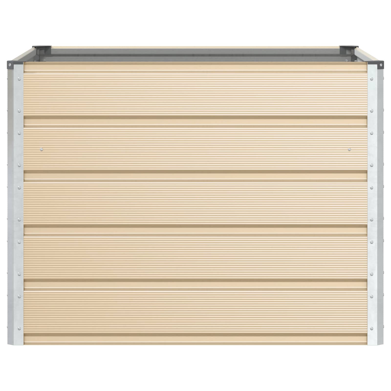 vidaXL Planter Ivory 100 x 100 x 75 cm Steel 4