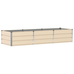 vidaXL Planter Ivory 240 x 80 x 45 cm Steel 2