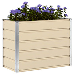 vidaXL Planter Ivory 100 x 50 x 75 cm Galvanised Steel 3