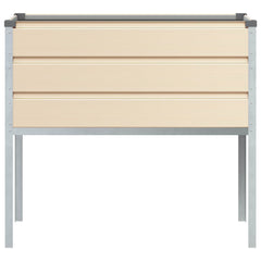 vidaXL Planter Ivory 100 x 45 x 90 cm Galvanised Steel 4