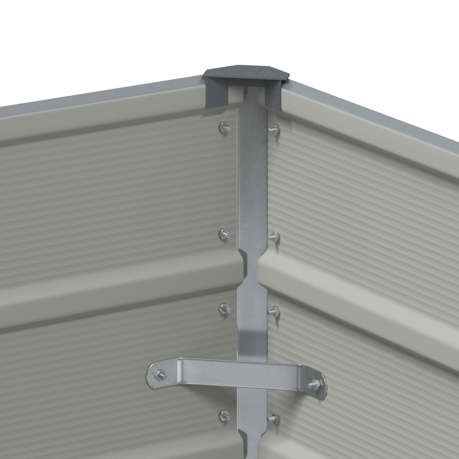 vidaXL Planter Light Grey 100 x 40 x 45 cm Steel 5