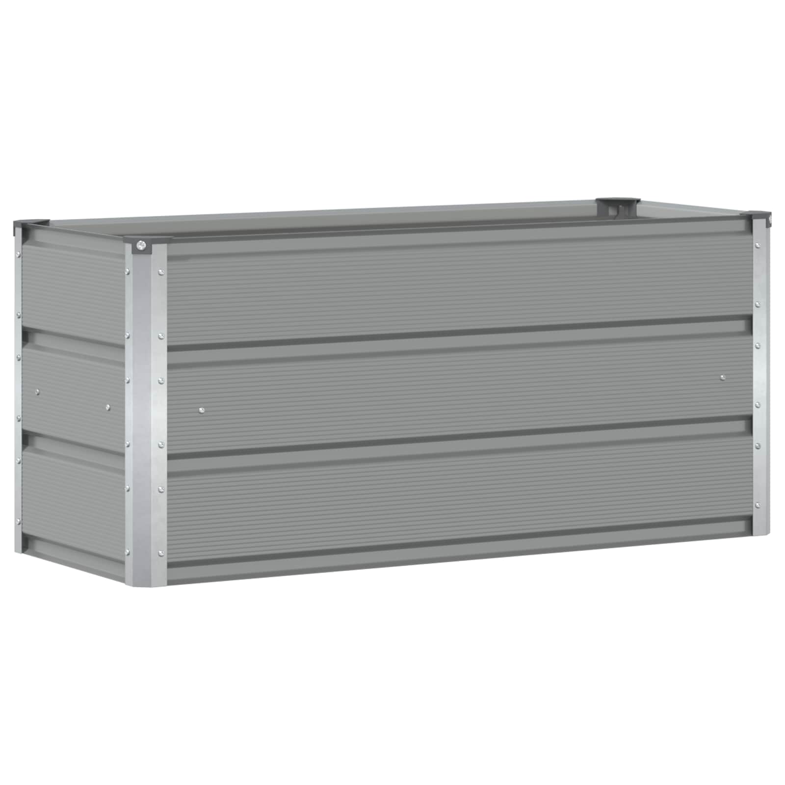 vidaXL Planter Light Grey 100 x 40 x 45 cm Steel 2