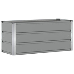 vidaXL Planter Light Grey 100 x 40 x 45 cm Steel 2