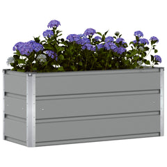 vidaXL Planter Light Grey 100 x 40 x 45 cm Steel 3