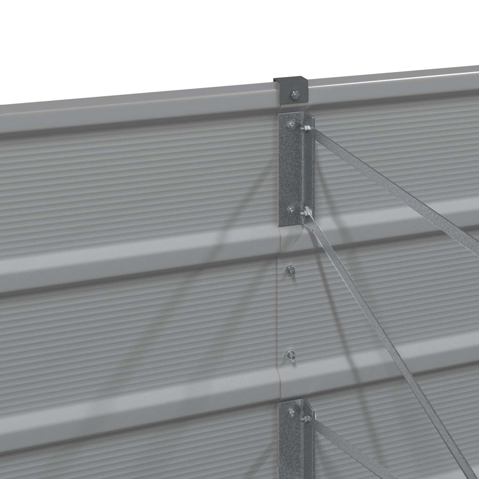 vidaXL Planter Light Grey 160 x 40 x 45 cm Steel 5