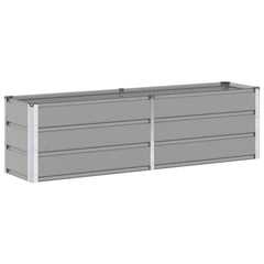 vidaXL Planter Light Grey 160 x 40 x 45 cm Steel 2