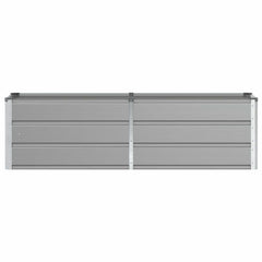 vidaXL Planter Light Grey 160 x 40 x 45 cm Steel 4