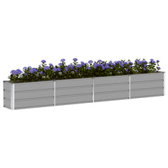 vidaXL Planter Light Grey 320 x 40 x 45 cm Steel 3