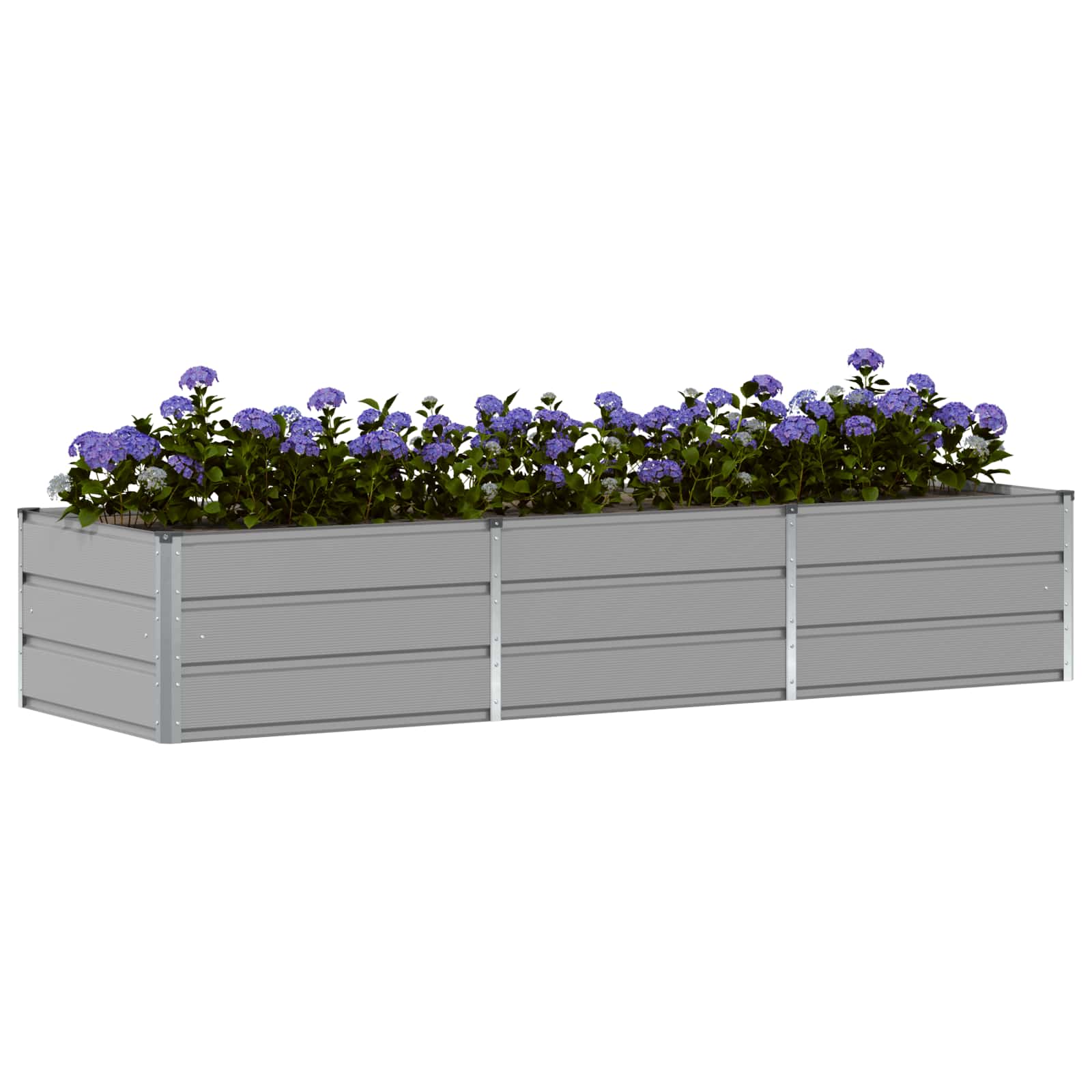 vidaXL Planter Light Grey 240 x 80 x 45 cm Steel 3