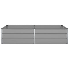 vidaXL Planter Light Grey 195 x 100 x 45 cm Galvanised Steel 5
