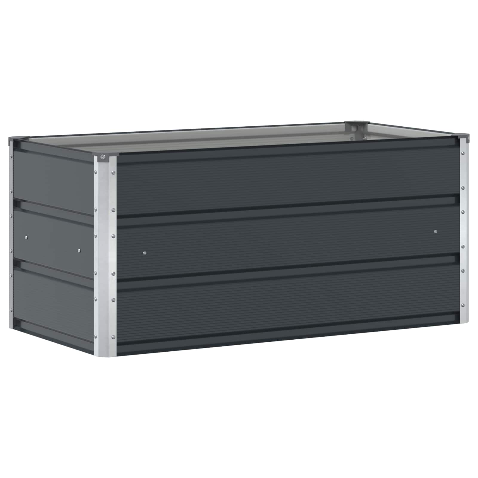 vidaXL Planter Anthracite 100 x 50 x 45 cm Galvanised Steel 2